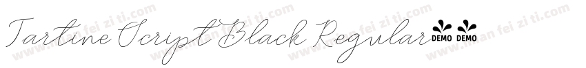 Tartine Script Black Regular字体转换